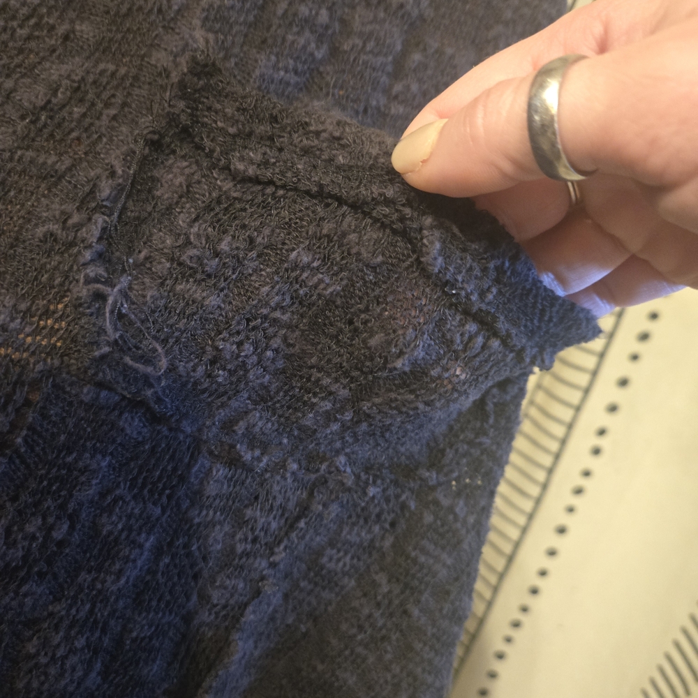 StitchDrop Distressed Black Knit Sweater - Picture 9 of 12